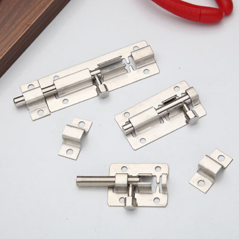 Jingluo KCx-22 stainless steel latch thickened door latch door buckle hexagonal head handle with screws 6 inches (3 pieces)