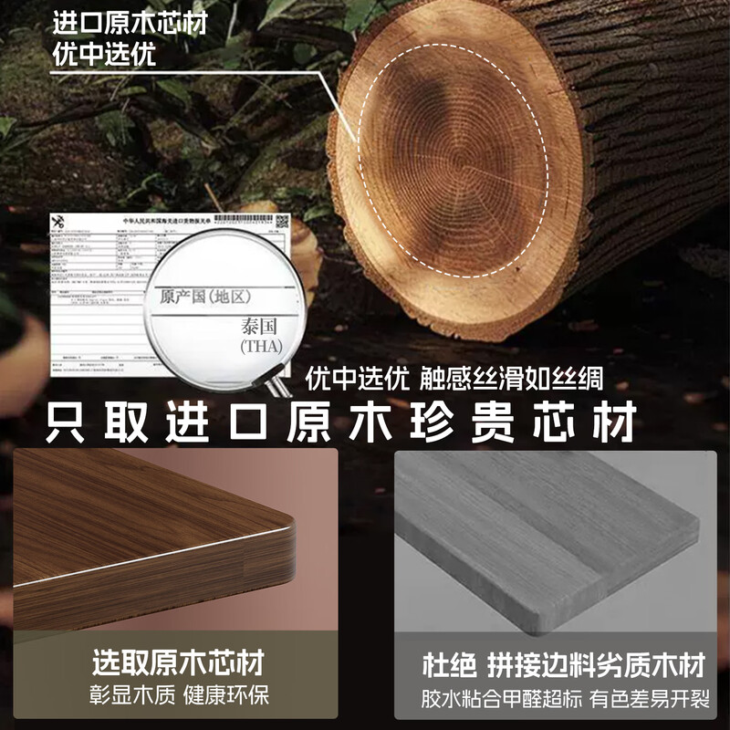 Lin's boy all solid wood mobile storage rack floor-standing bookshelf living room wheeled trolley household snack rack multi-layer storage rack walnut color three-layer imported solid wood