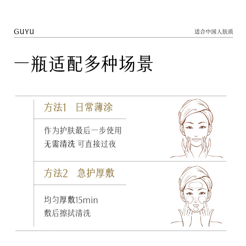 Guyu Light Whitening Mask Brightens, Moisturizes and Delicates Skin No-Rinse Sleeping Mask Skin Care Products
