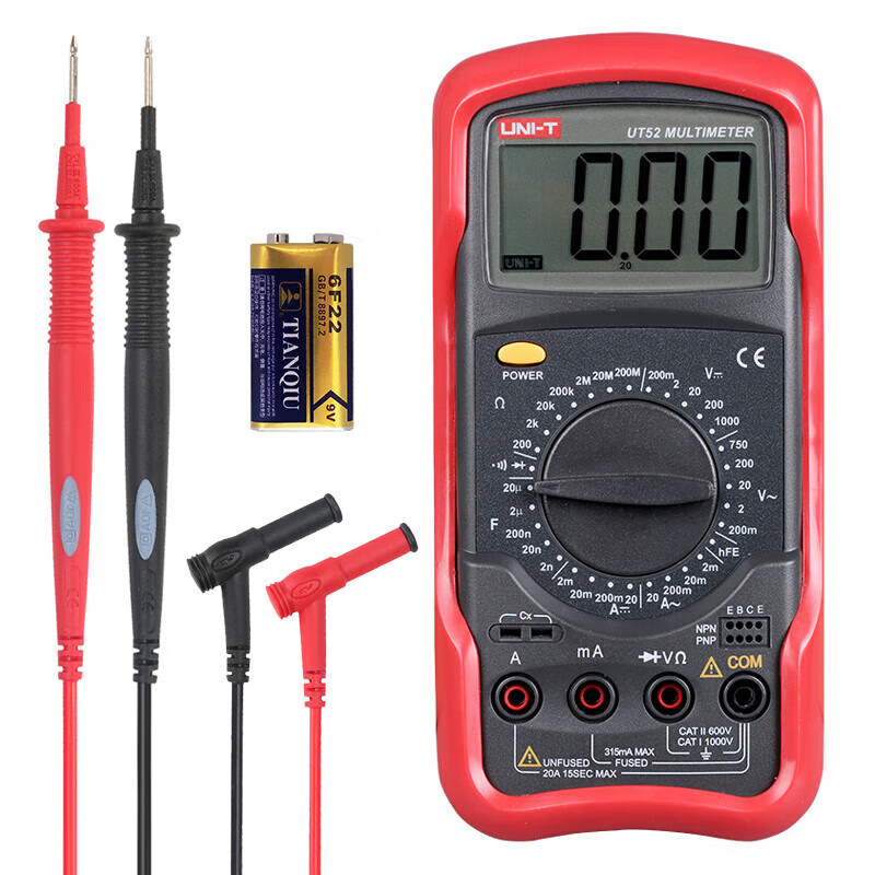 Uni-T UT51/52/UT53 digital multimeter multi-function multimeter high-precision digital display multimeter manual range UT52