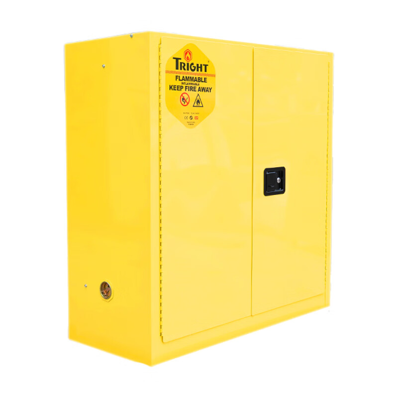 TRIGHT/TiRui Safety Cabinet Flammable Chemical Liquid Safety Cabinet Titanium Rui TF0300 30Gal Double Door Flammable Liquid Safety Cabinet