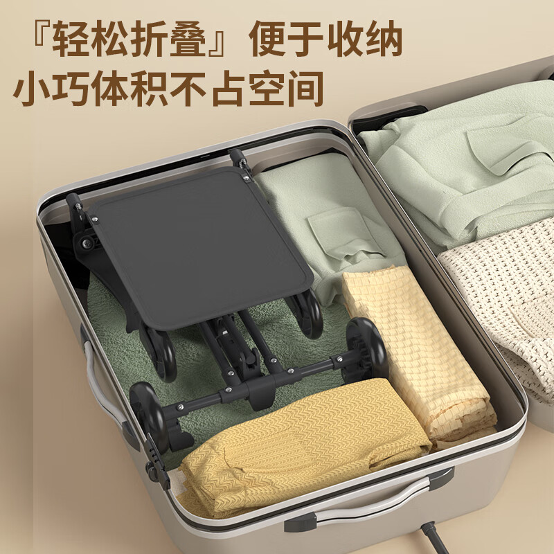 JOT TMM Pocket Traveler Baby Walking Artifact Lightweight Baby Stroller Foldable Boarding Plane Train Children's Stroller 0-6 Years Old Yaoye Black Pocket Travel Car