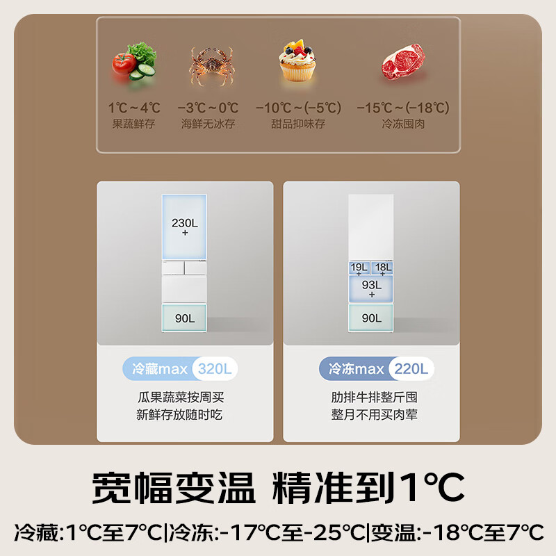 Panasonic (Panasonic) national subsidy Xiaobing 2.0 Japanese multi-door refrigerator French small apartment 450 household ultra-thin air-cooled frost-free automatic ice making first-class energy efficiency antibacterial and fresh-keeping Xiaobing 2.0 450 fine storage and storage EE45BXA