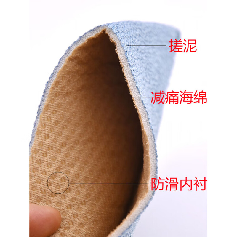 Shijanu Korean grandma bath towel for men and women, mud-removing bath towel gloves, 2 elastic ports, random color_can be noted