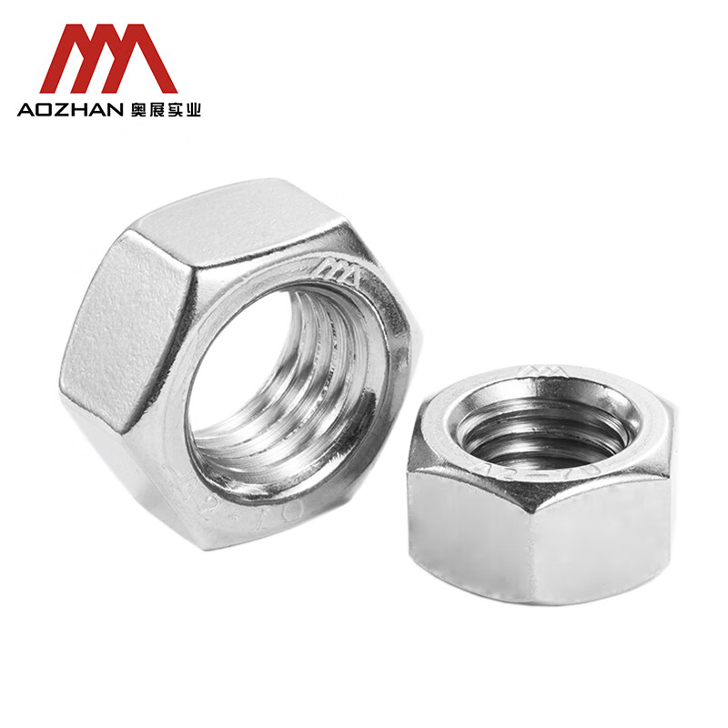 AOZHAN Industrial (AOZHAN) 304 stainless steel A2-70 hexagonal nut DIN934 full series M8 20 pieces/pack
