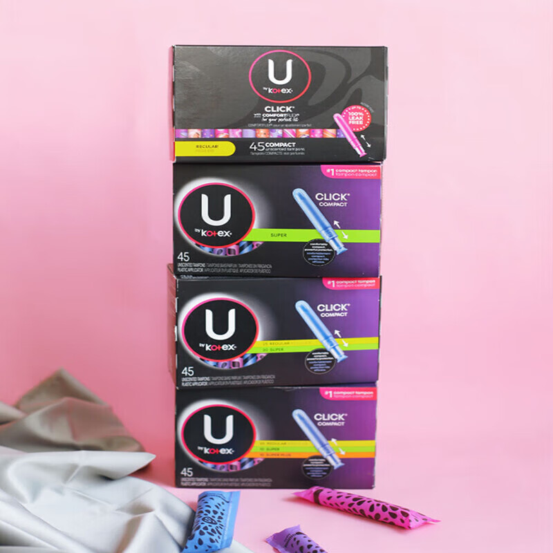 Kotex has ready-made U.S. tampons, swimmable plastic short-tube tampons, no odor, 6 boxes in a box, super plus, large quantities, others