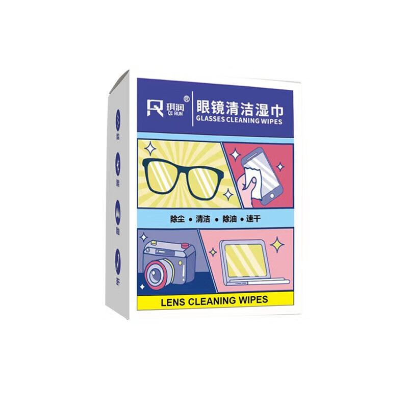 Lens wiping wipes, cleaning lens cleaning wipes, quick-drying artifact, disposable screen-specific lens cloth, 100 pieces (individual in bulk)