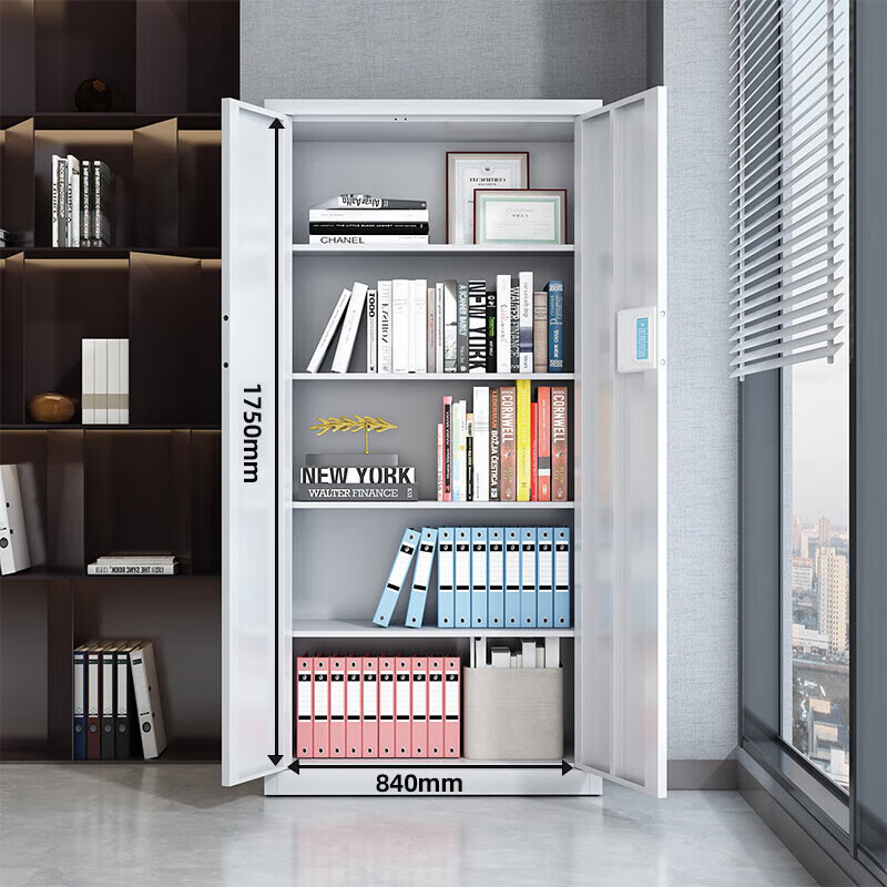SHENGYI Emergency Supplies Cabinet Confidential Cabinet File Cabinet Data Cabinet Office Locker Locked Electronic Code Lock Short Cabinet 90*42*185cm Full Body Cabinet-No Draw-National Treasure Fingerprint