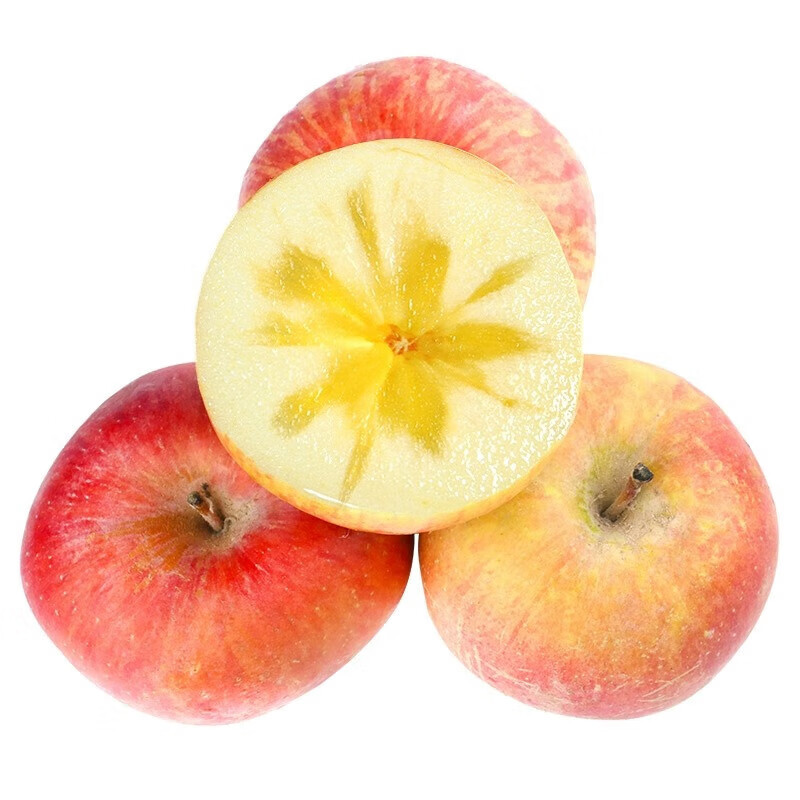 Authentic Xinjiang Aksu rock candy heart apples whole box red Fuji first-class fresh seasonal fresh 10 jins crispy and sweet 8 jins in box (single fruit 70-75mm)