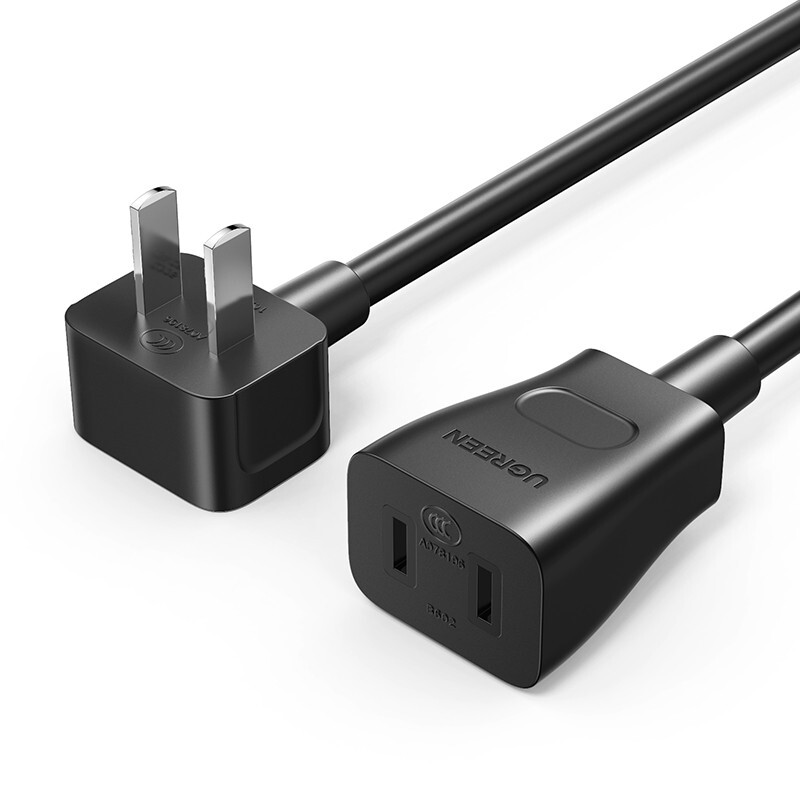 Greenlink power cord two-pin host power extension cord suitable for air conditioning computer monitoring TV extended plug socket 1.5 meters 50197