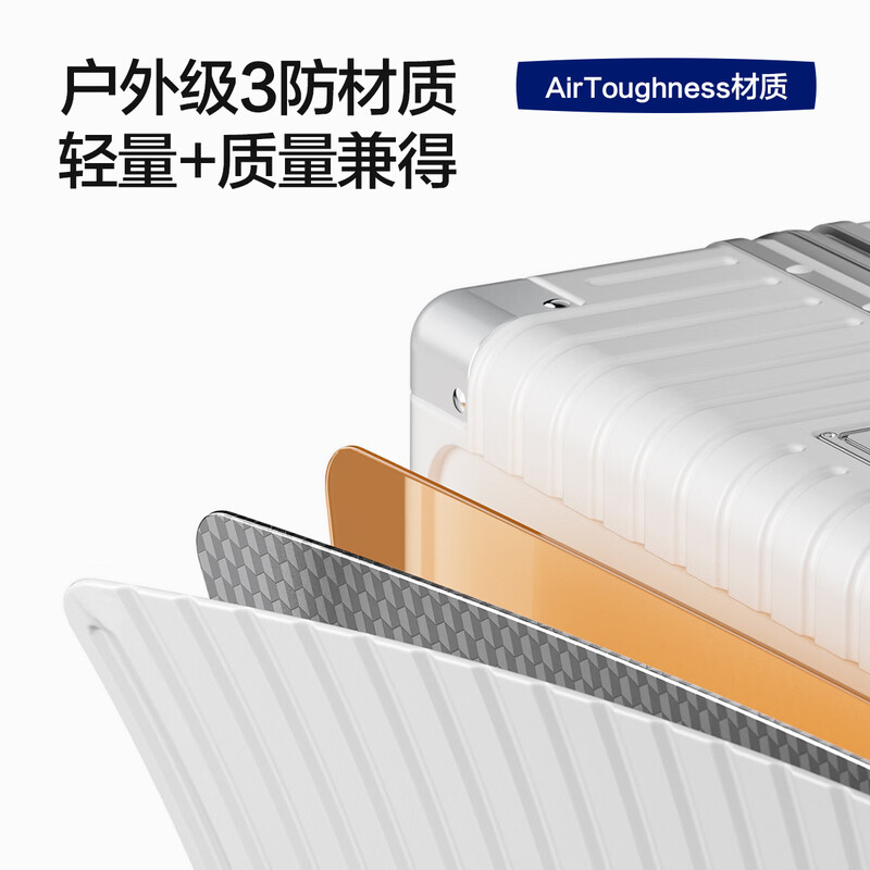 Heilan House (HLA) luggage aluminum frame trolley suitcase boarding case password box checked large capacity suitcase smoke gray 24 inches