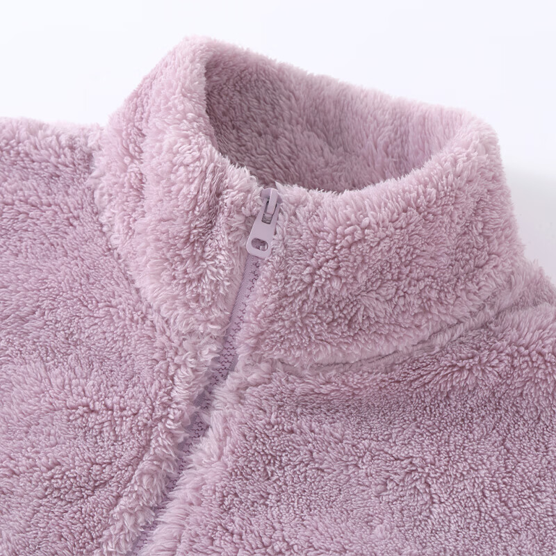 Baleno S&K series jacket women's cardigan tops 2026 winter new style Shu cotton velvet warm heavyweight fashionable long sleeves 6 Apricot#Solid color Soft and skin-friendly M