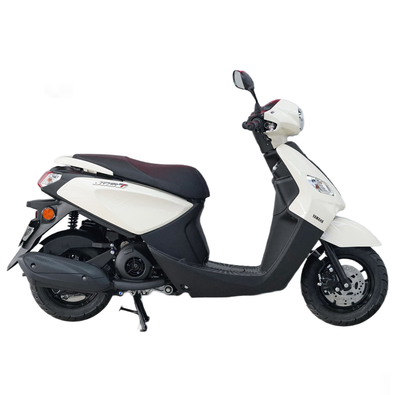 Yamaha Qiaoge iPlus125 pedal fuel motorcycle, fuel-saving commuter transportation, cost-effective, ivory white upgraded model
