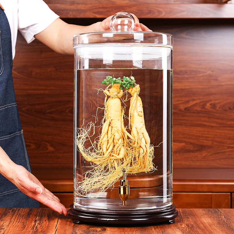 LZJV imported quality glass sealed jar from Japan, special wine bottle for soaking wine with thickened ginseng, 70 catties single bottle, diameter 25cm