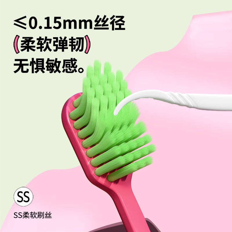 BRUSHING BEAR 41-hole wide-head soft-bristle toothbrush adult anti-sensitive gum protection couple wear men and women home family pack 5 independent packs