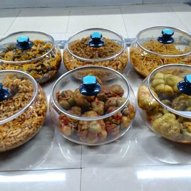 Raft core pickle jar 10 catties glass new thickened large mouth pickle jar with lid pickle pickle sour wild jar pickle jar super 18 catties reverse cover style