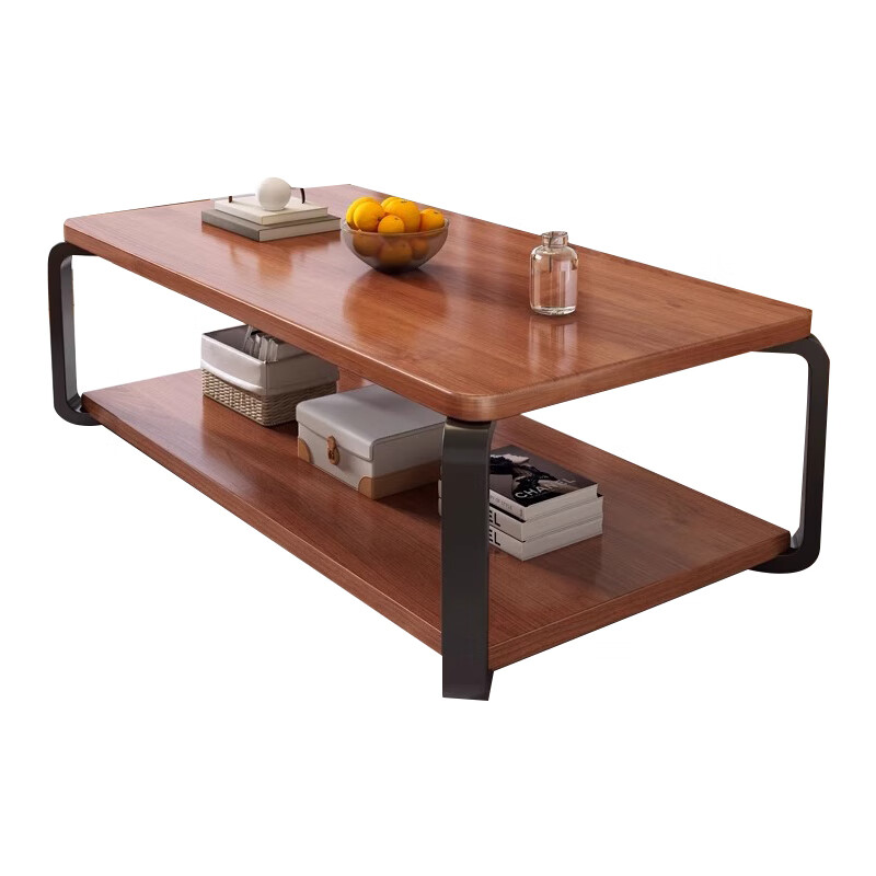 Olin European style coffee table solid wood coffee table living room simple tea table small apartment tea table thickened ecological board solid wood double layer tea table