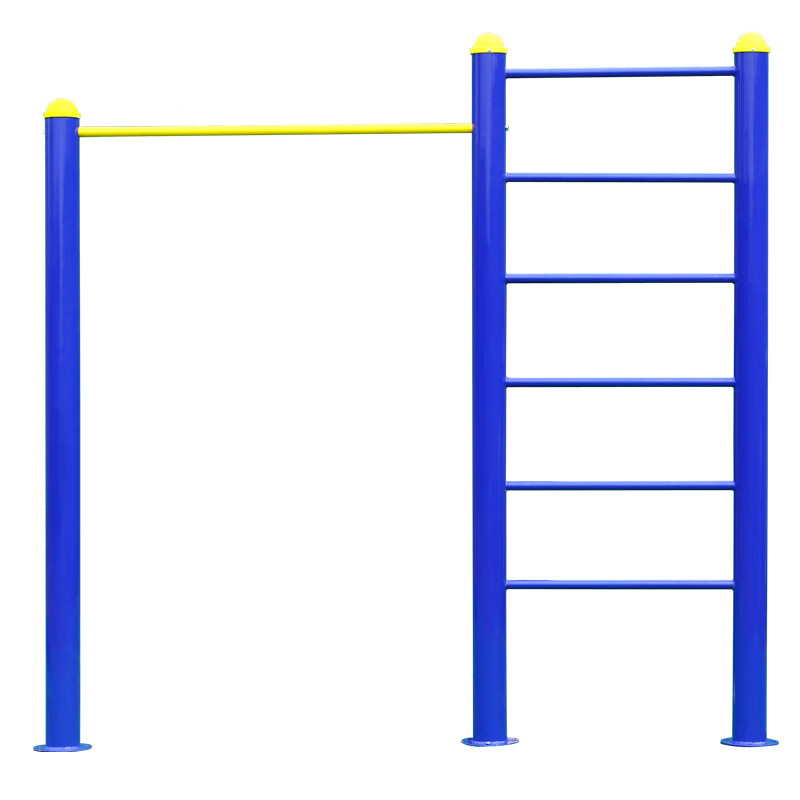 Outdoor horizontal bar parallel bar outdoor uneven bar pull-up device community school square park fitness equipment path 114 buried three-bar solid bar surface with stainless steel screws