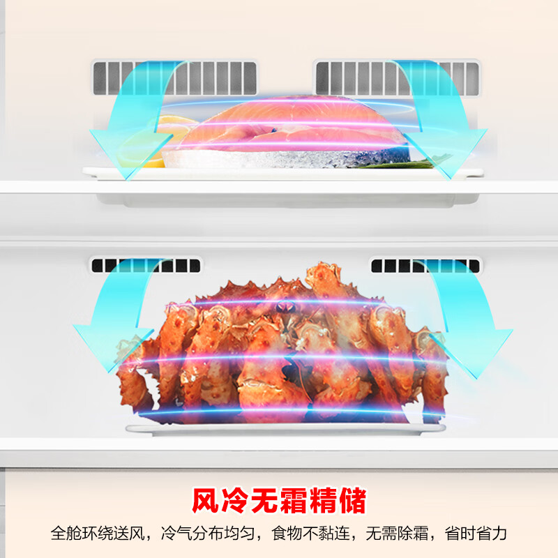 Ronshen Sugar Cube 201L Vertical Household Freezer Refrigerator-40 Deep Freezing First Level Energy Efficiency Antibacterial and Deodorizing Intelligent Standing Cabinet BD-201E30LNLAD