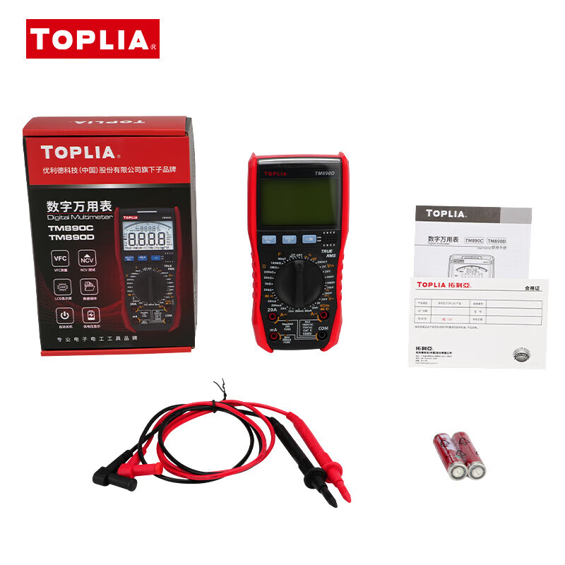 Toplia (TOPLIA) Unilid produces AC and DC clamp meters, digital ammeters, high-precision current clamp meters, multi-function multimeters TM890D digital multimeters