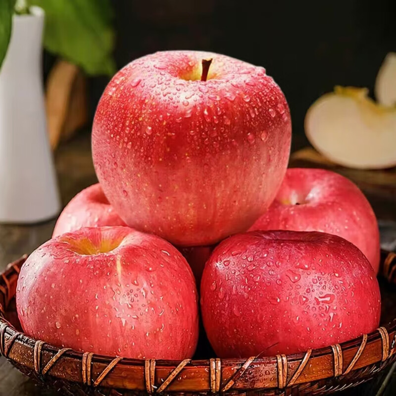Jingxiansheng Shandong Yantai Red Fuji Apples 8 pounds, fruit diameter starting from 80mm, fresh fruit, direct shipping from the source, free shipping