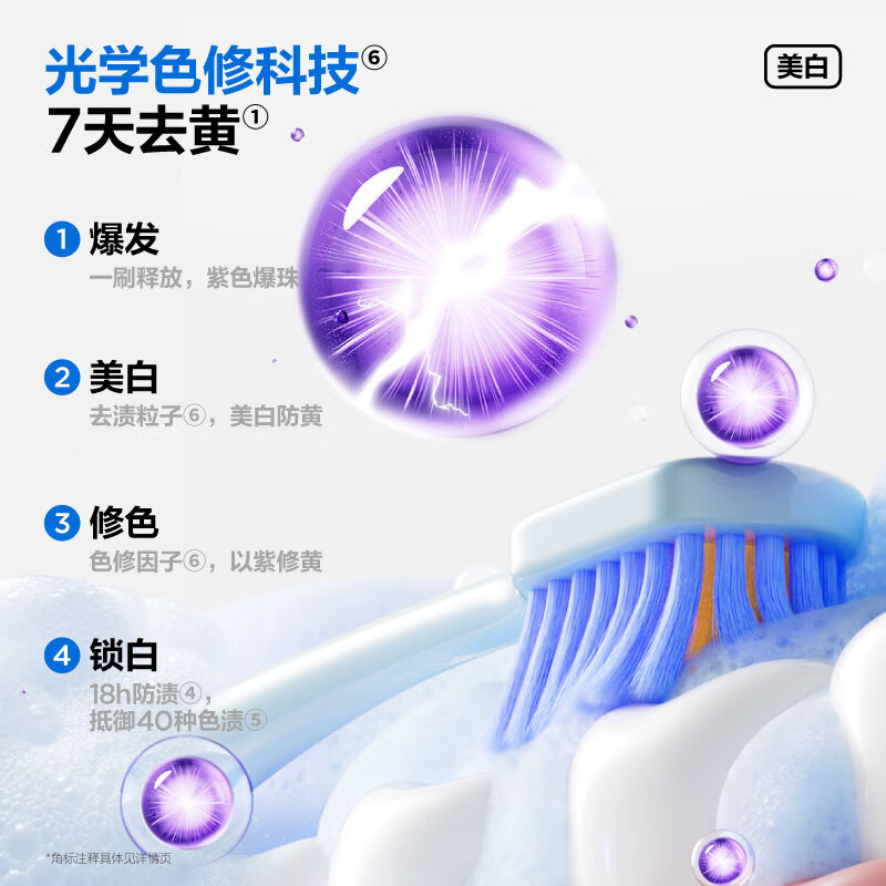 Semi-cold light whitening toothpaste, color correction, stain removal, yellowing improvement, gloss removal, breath whitening, specializing in fresh whitening 80g*1