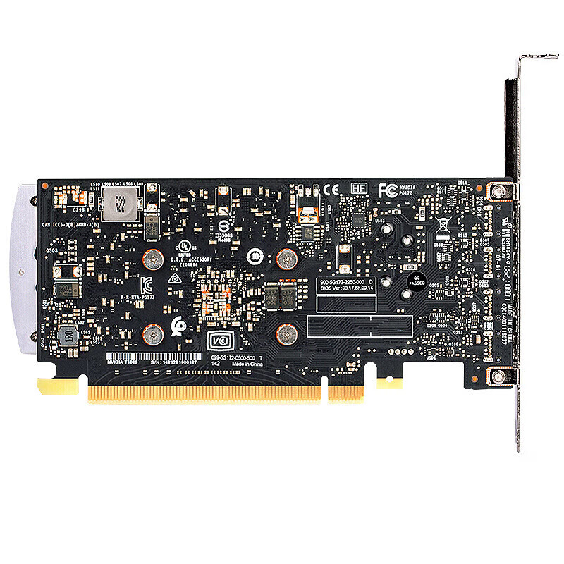 NVIDIA T1000 4GB GDDR6 professional graphics card Turing architecture/896 CUDA core/2.5 TFLOPS/160GB/s bandwidth industrial packaging