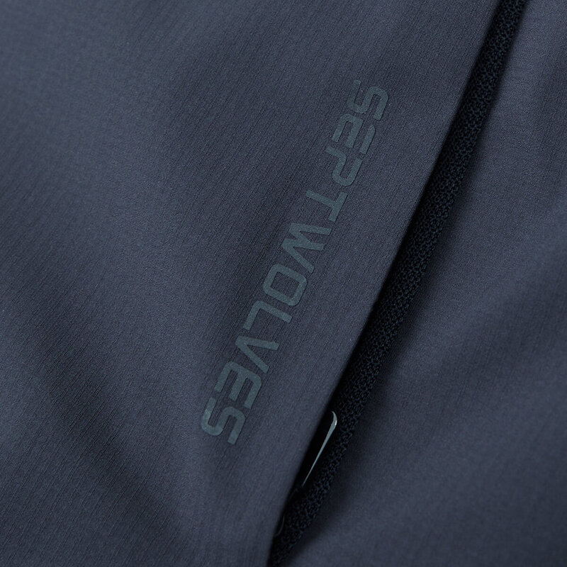 Septwolves Jacket Men's Autumn and Winter New Stand Collar Windproof and Waterproof Business Casual Cotton Warm and Coldproof Thick Men's Jacket Trendy Navy Blue Lined Cotton 2XL