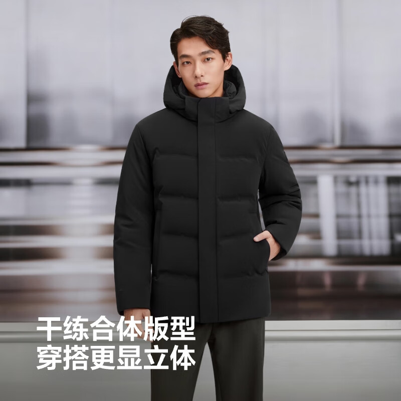 Bosideng 25 years winter men's goose down thickened removable hat loose short style business versatile shopping mall same style down jacket