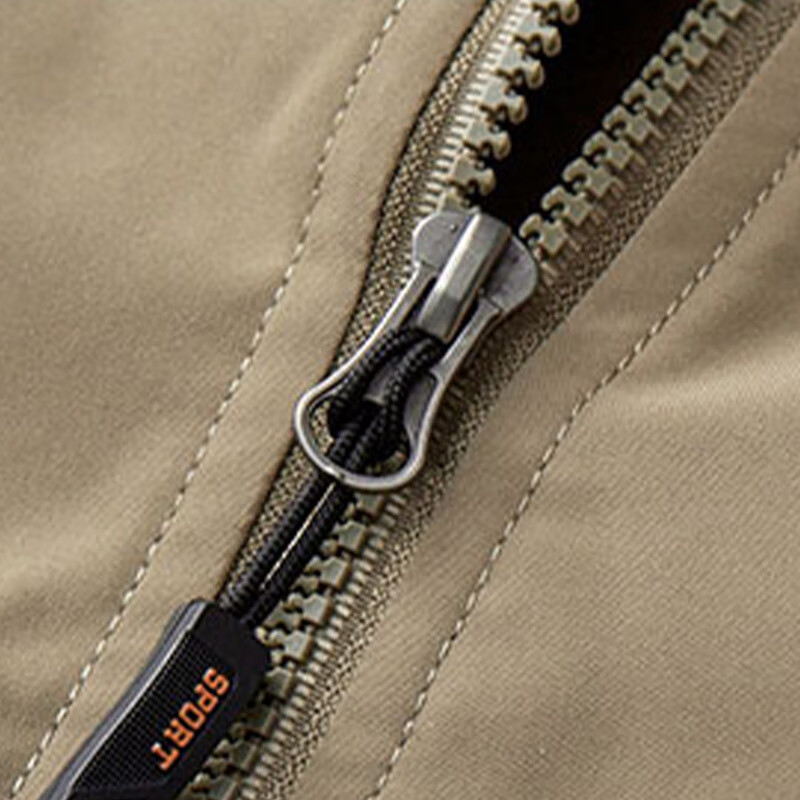 Pierre Cardin jacket men's autumn and winter hooded velvet work top casual loose jacket military green velvet 2XL