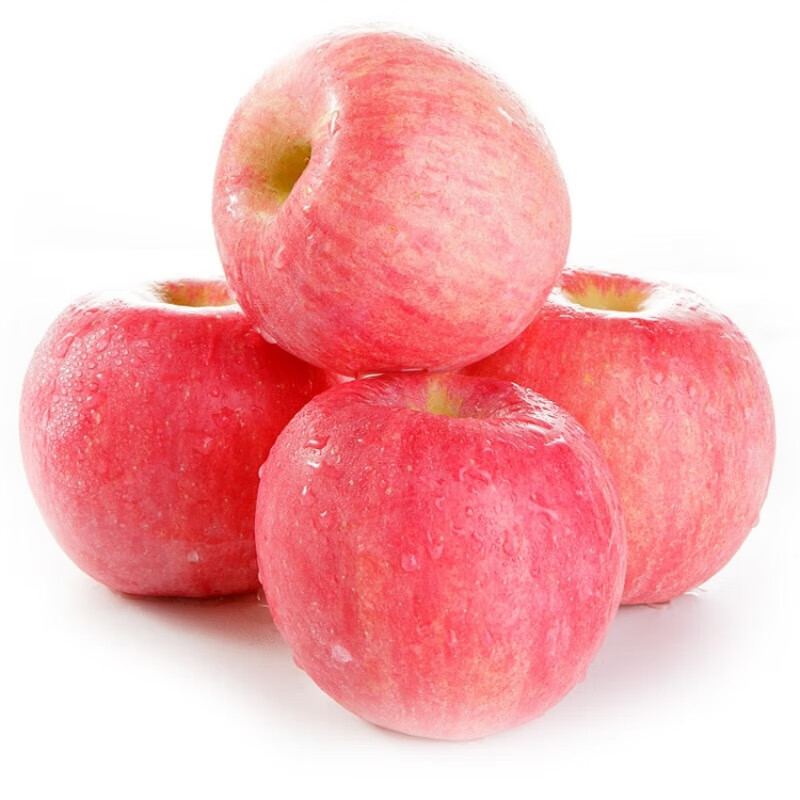 Red Fuji apple fruit fresh seasonal whole box 10 jins flat fruit rock candy heart ugly apple crispy sweet free shipping full box 5 jins 85-90mm