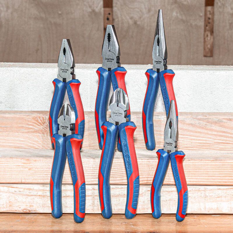 Dongcheng wire pliers labor-saving electrician vise German style wire pliers 7 inches