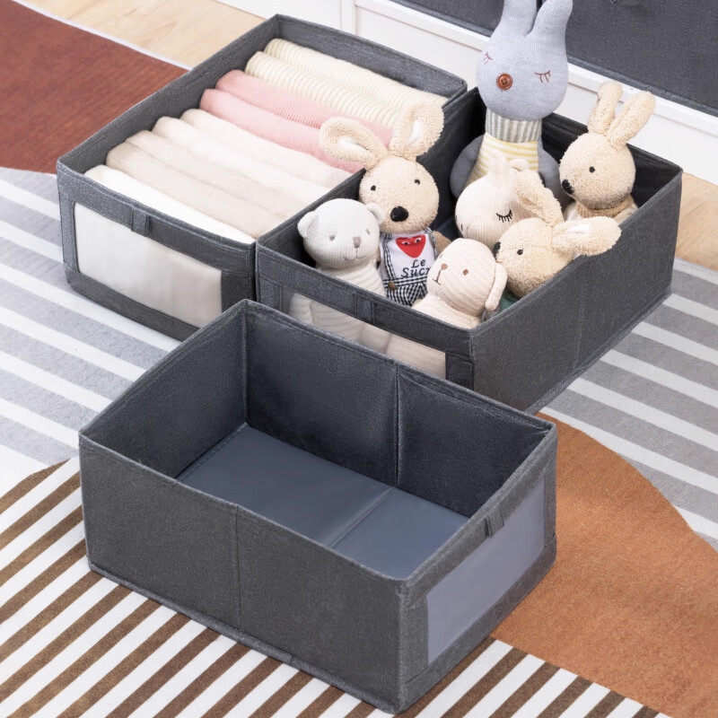 Camellia Foldable Storage Box Fabric Clothing Storage Box Drawer Wardrobe Clothes Storage Box