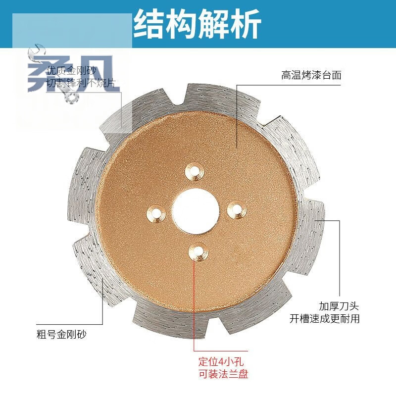 Sanqihu slotted cutting blade diamond thickened saw blade stone concrete ceiling wall cement angle grinder grinding blade diameter 90 thickness 4mm