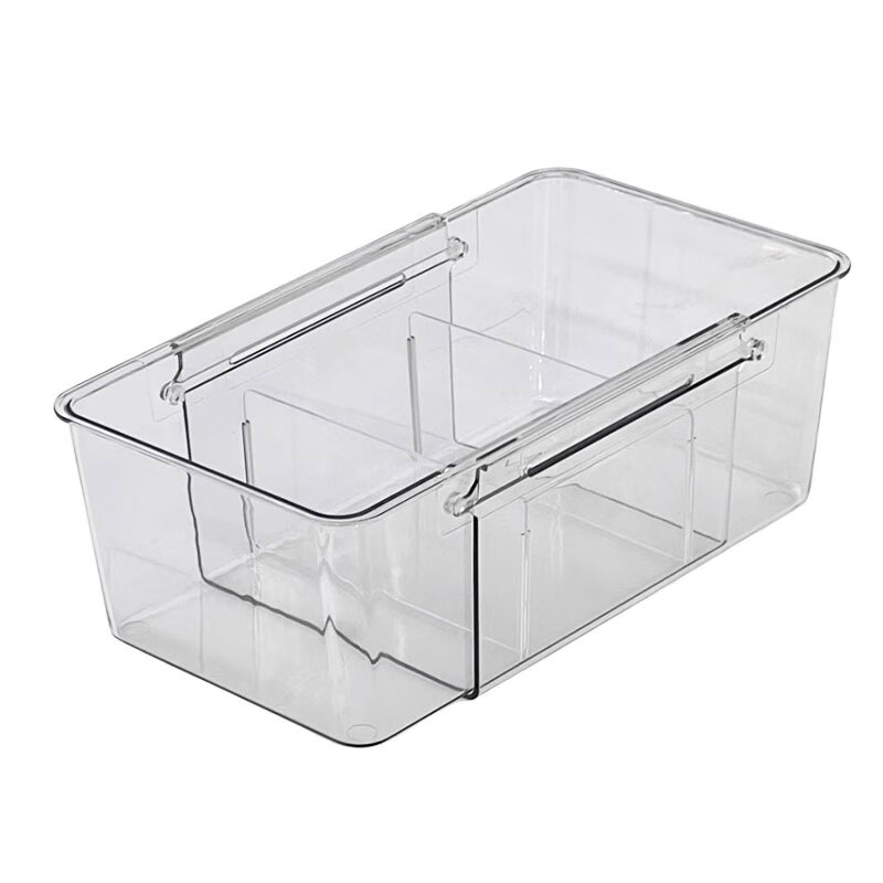 Zhifan Japanese transparent drawer partition storage box retractable built-in partition dressing table desktop lipstick cosmetics organizer box transparent narrow style 4 pieces high 6cm