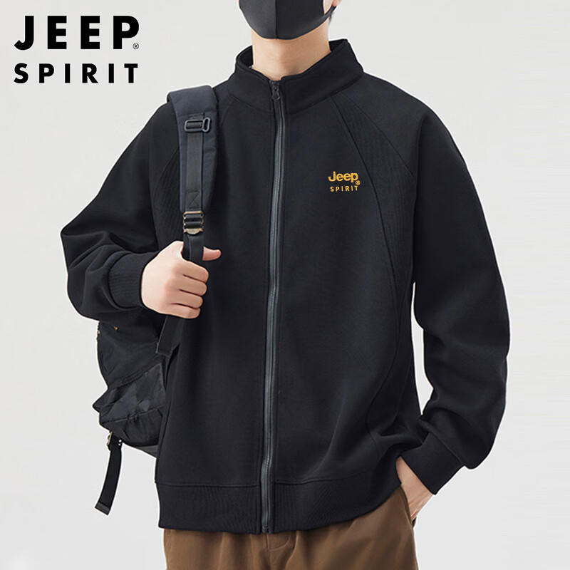JEEP SPIRIT Jeep jacket men's sweatshirt men's high-end 2026 spring and autumn high-end handsome sports casual trendy clothes