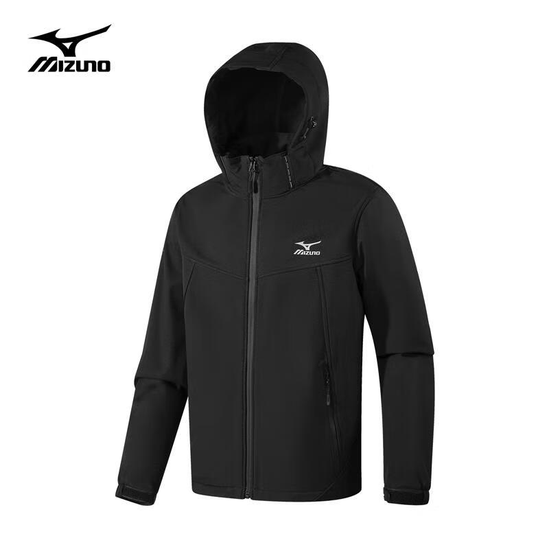 Mizuno soft shell jacket for men and women windproof jacket plus velvet warm outdoor casual jacket