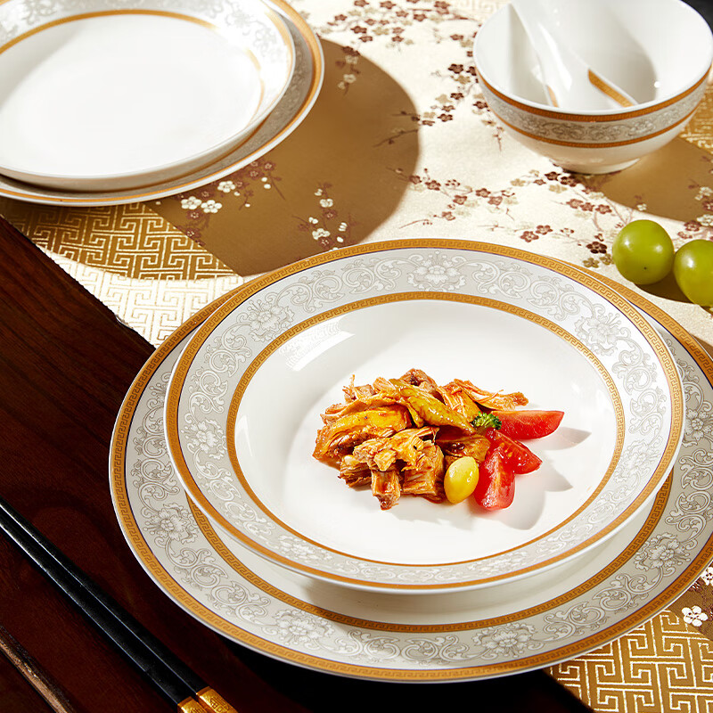 Made in Tokyo, tableware set, plates, plates, housewarming ceramics for home use, Jinyumantang, plates 8 inches*4