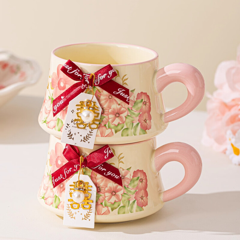 Persson high-looking bowl and plate set for home use 2026 new wedding and engagement gifts ceramic tableware for new couples practical gifts JD Logistics high-end gift box Xinzhai Nafu 14-piece set-Fanhua