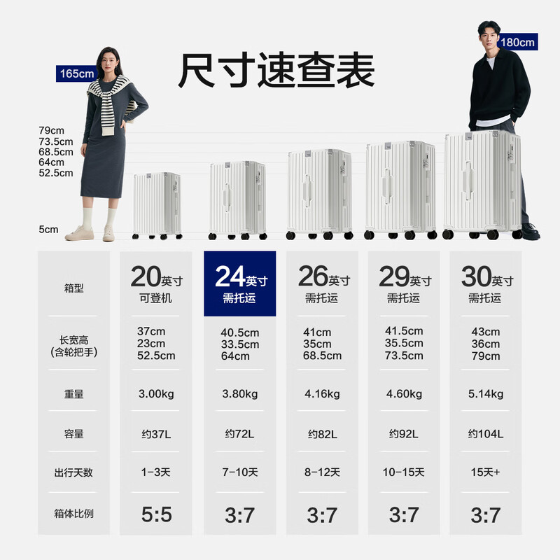 Heilan House luggage large capacity men's trolley case women's multifunctional suitcase durable boarding code obsidian black 30 inches