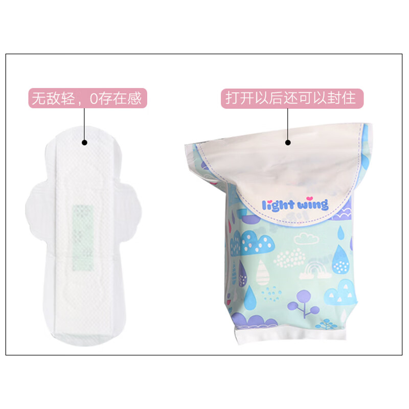 Lightwing Korean Genuine Light Wing Soft Sanitary Pads Thin Panty Pads Breathable and Extended to Prevent Side Leakage and Reverse Osmosis 360mm Night Use Extended 1 Pack