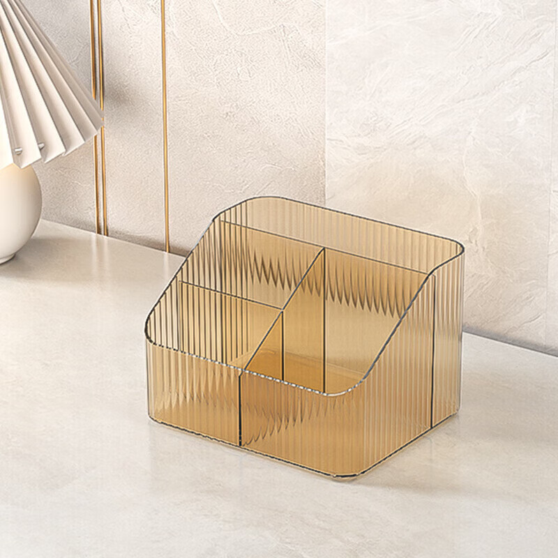 Jingsheng Jinshi Desktop Light Luxury Storage Box Home Cosmetics Plastic Stationery Skin Care Product Organizing Rack Multi-grid Large Size Random Color