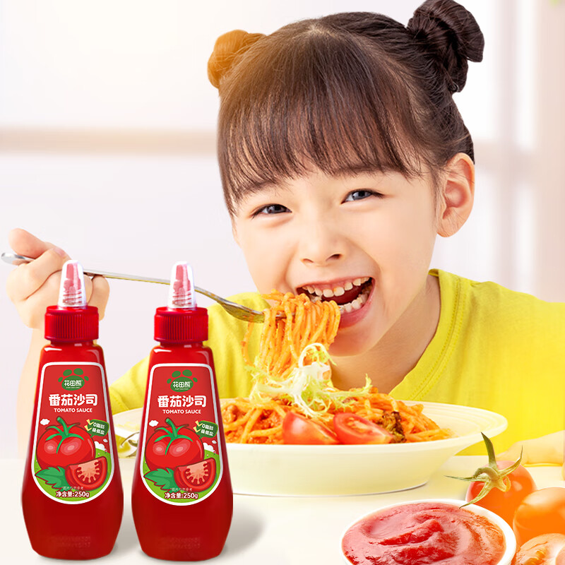 Huatian Bear Children's Tomato Sauce 250g Tomato Sauce Sushi Burger Toast Hand Cake Children's Breakfast Sauce Bottled