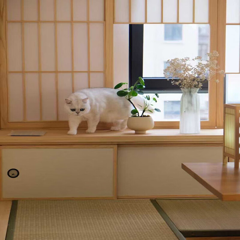 Chiba Yaju solid wood tatami customized Beijing multi-functional storage floor customized whole house customized bedroom study living room wardrobe New Zealand pine (tooth joint)