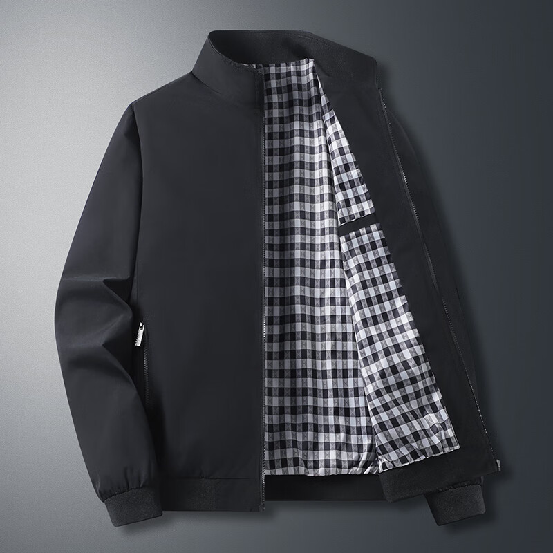 Guqian middle-aged and elderly jackets with cotton and thickening to keep warm and windproof tops daddy jackets large size men's outdoor work clothes 9985 black L recommended 100-115 catties