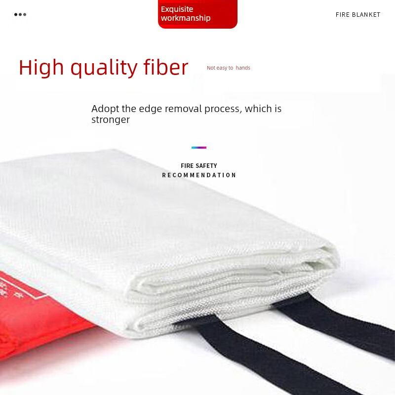 Flame Warrior Fire Blanket Fire-fighting Special Fire Blanket Fire Mat Kitchen Home Escape Fiberglass Silicone 1.5M Fire Blanket + Free Glove Hook Upgraded and Thickened
