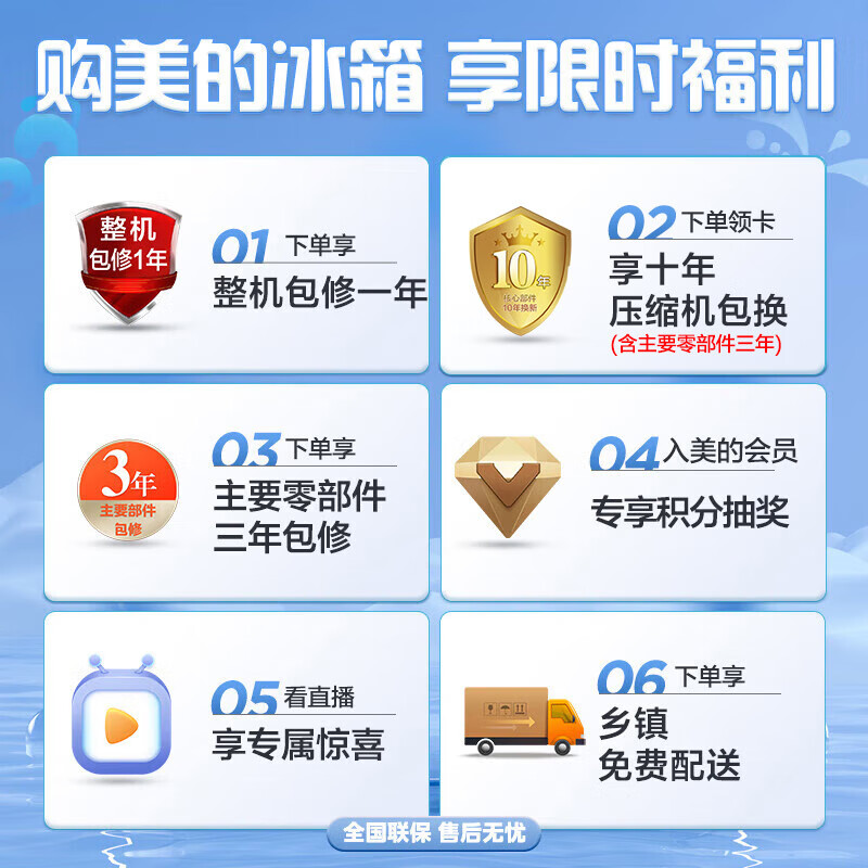 Midea 220 liter three-door refrigerator gray rental home living room dormitory small refrigerator three-door three-temperature low consumption power-saving bass operation BCD-220TM