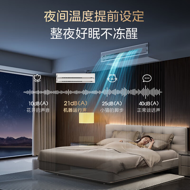 Midea central air conditioner one to three multi-connected starlight 5 HP full DC intelligent self-cleaning new level of energy efficiency living room heating and cooling inverter household limited time offer 4 HP first level energy efficiency one to four three bedrooms and one living room