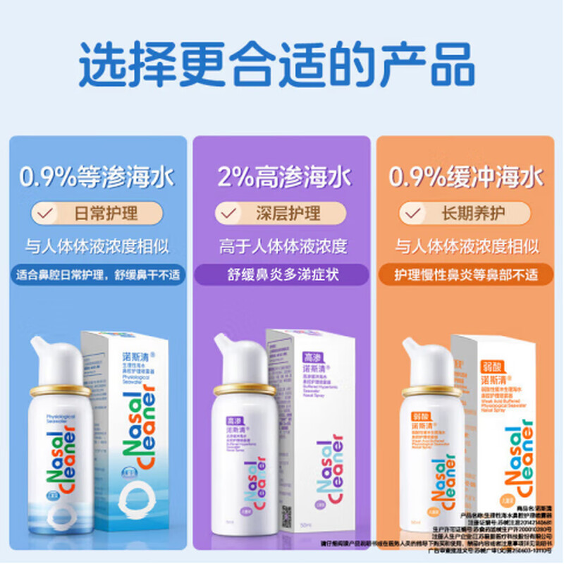 North Clear Sea Salt Water Nasal Spray Hypertonic Seawater Nasal Spray Nasal Washer Acute Allergic Rhinitis Spray 50ml
