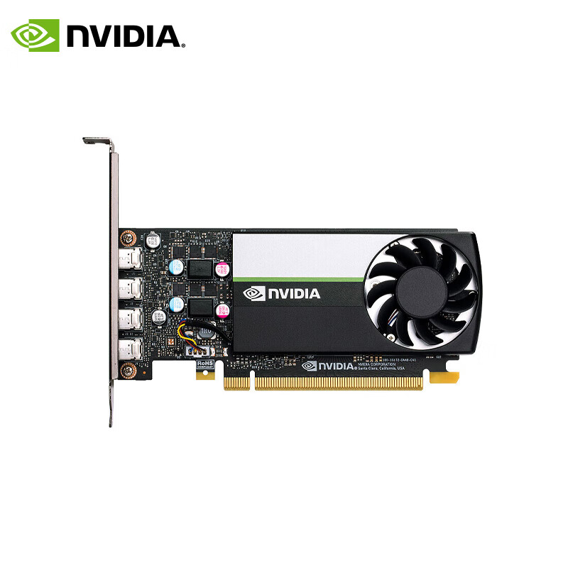 NVIDIA T1000 4GB GDDR6 professional graphics card Turing architecture/896 CUDA core/2.5 TFLOPS/160GB/s bandwidth industrial packaging